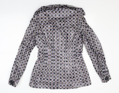 DEPT Womens Brown Polka Dot  Rain Coat Coat Size XS