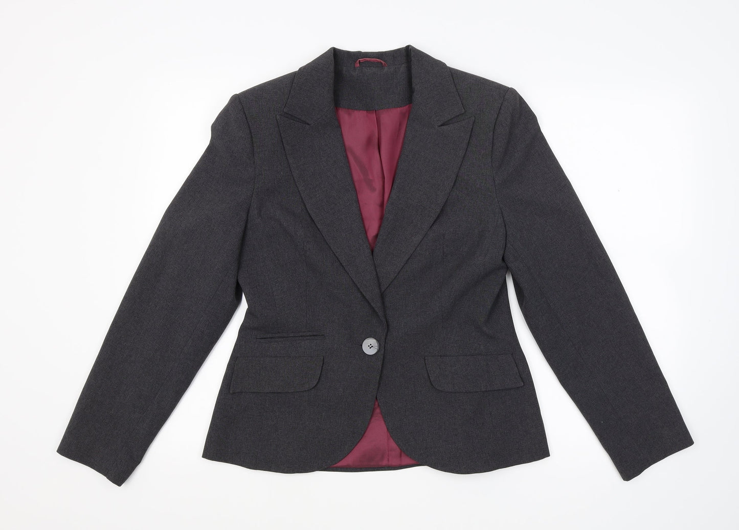 New Look Womens Grey   Jacket Suit Jacket Size 12