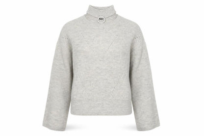 Primark Womens Grey  Knit Pullover Jumper Size M  - Flared Sleeves