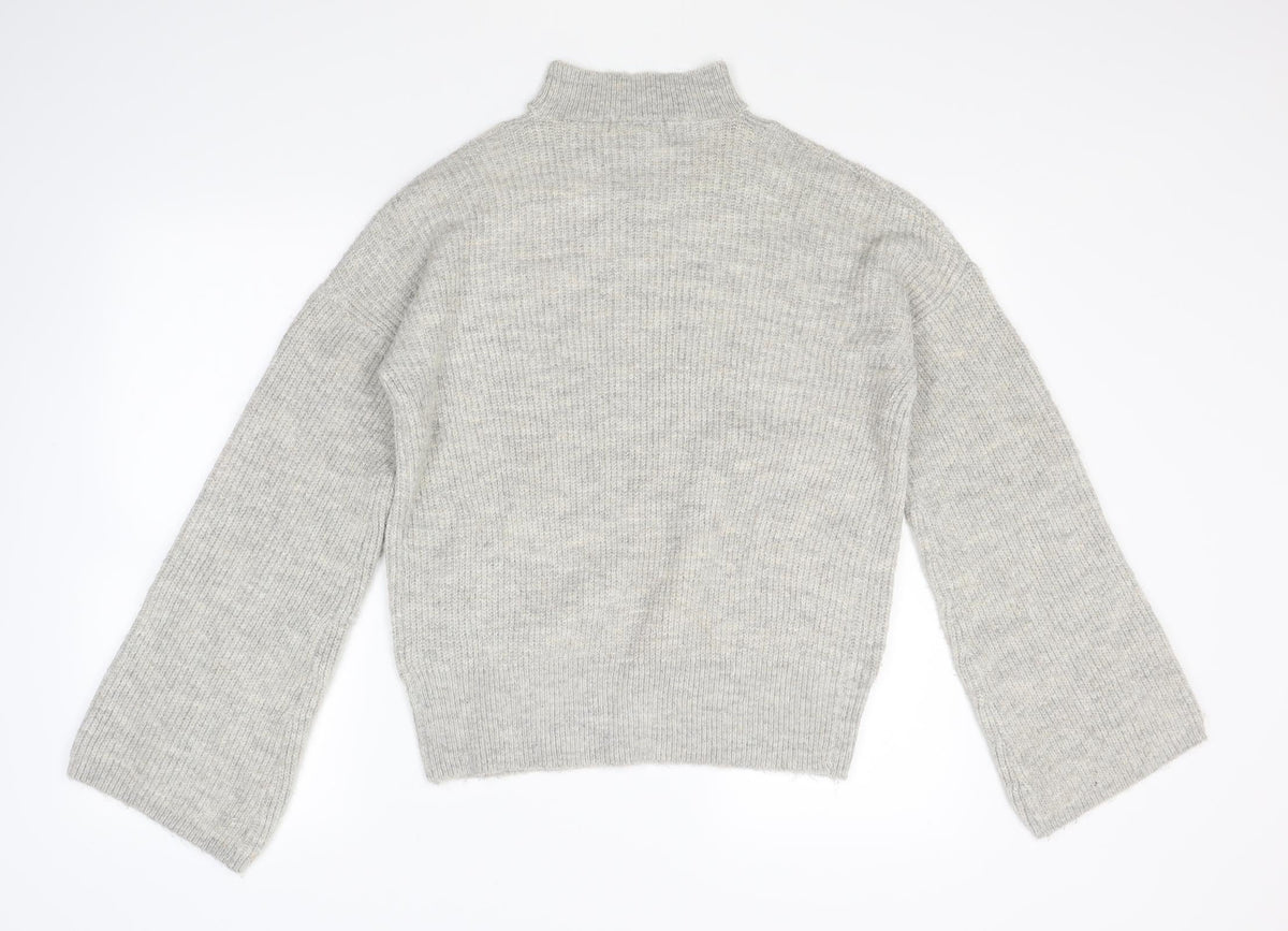 Primark Womens Grey  Knit Pullover Jumper Size M  - Flared Sleeves