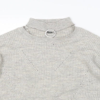 Primark Womens Grey  Knit Pullover Jumper Size M  - Flared Sleeves