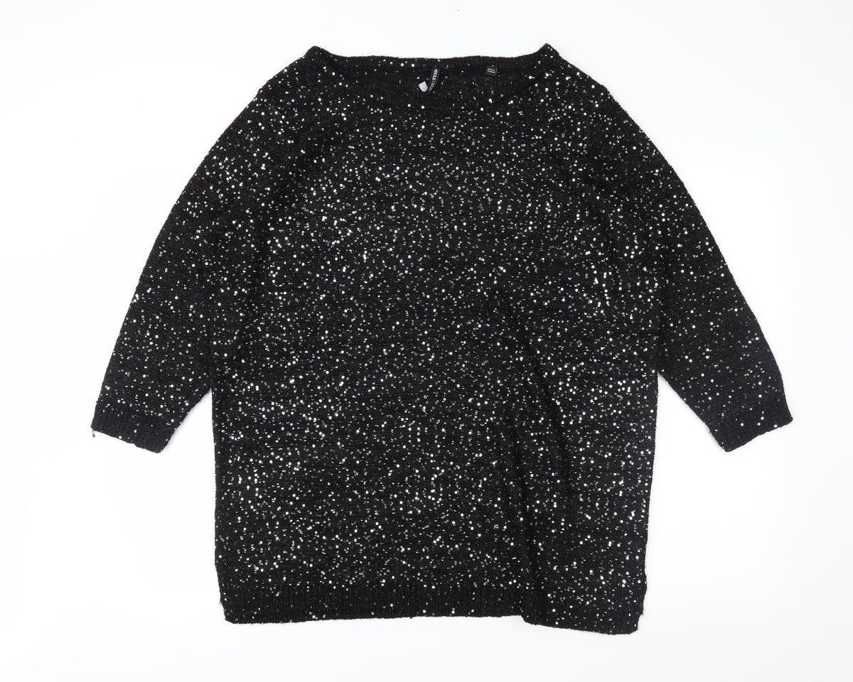 Capsule Womens Black Pullover Jumper Size 20