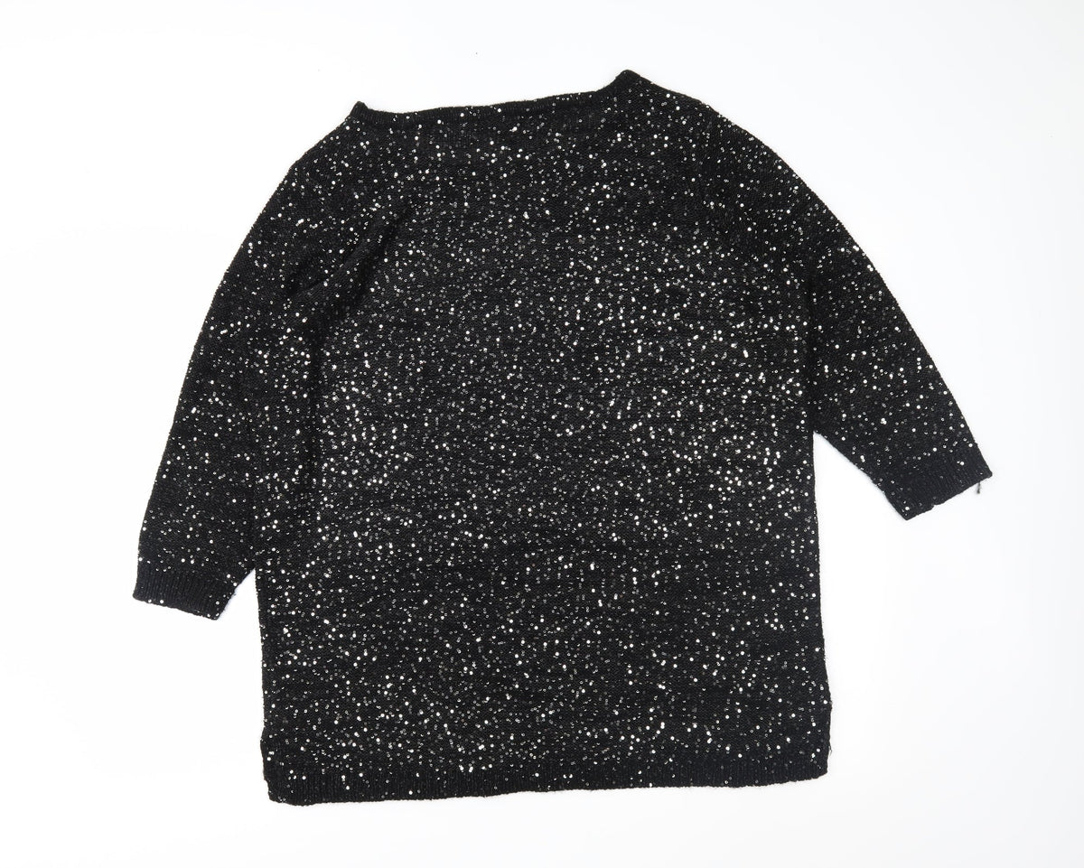 Capsule Womens Black Pullover Jumper Size 20