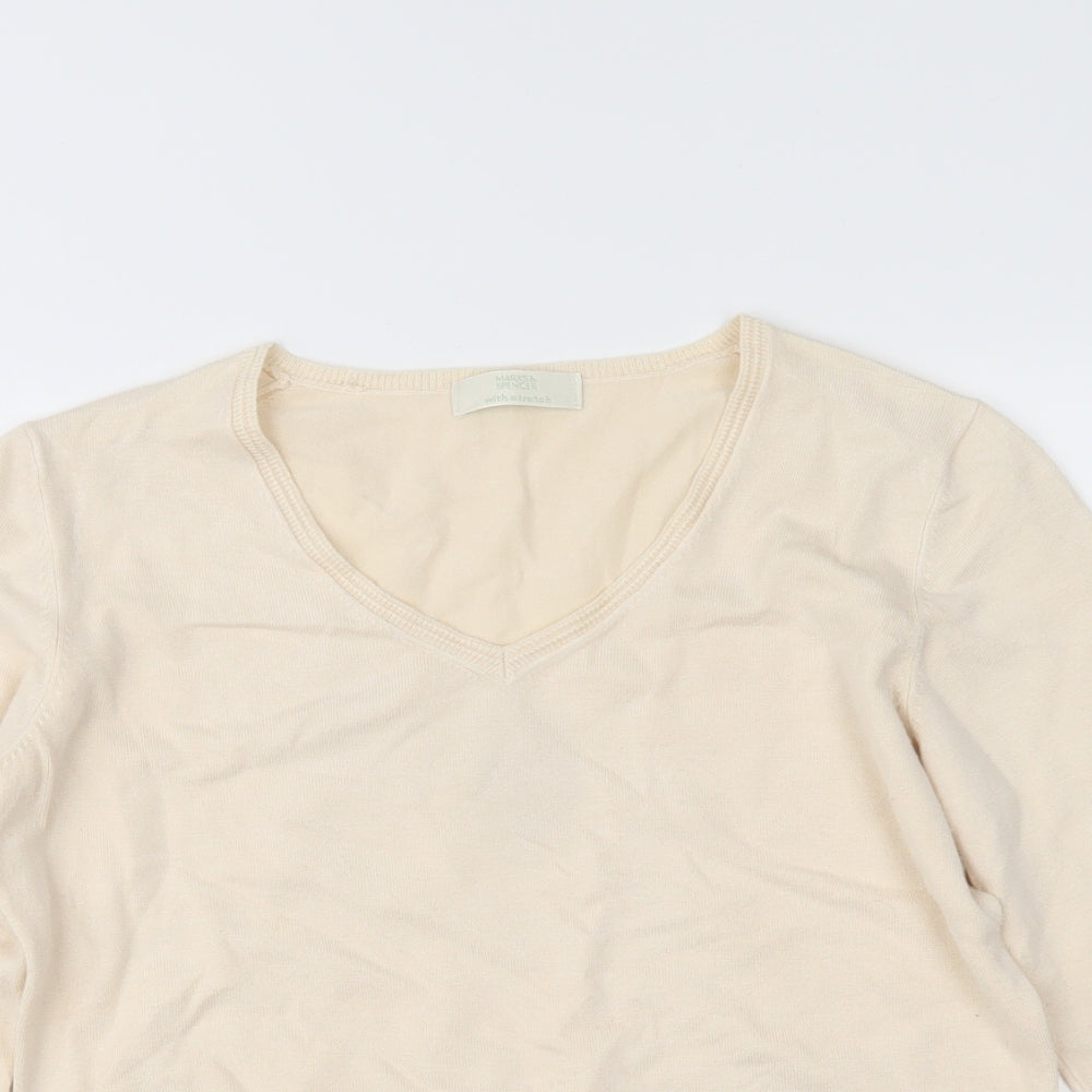 Marks & Spencer Womens Ivory   Pullover Jumper Size 14