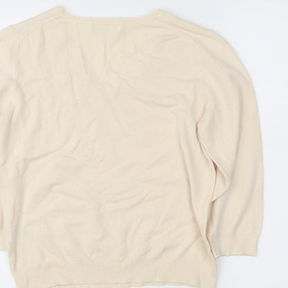 Marks & Spencer Womens Ivory   Pullover Jumper Size 14