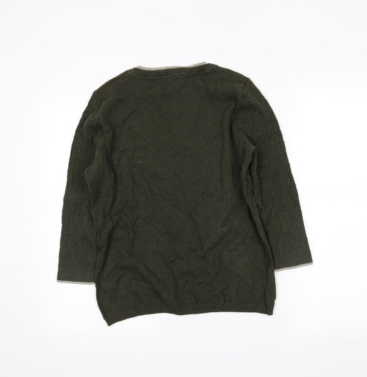 Country Casuals Womens Green Tunic Jumper Size M