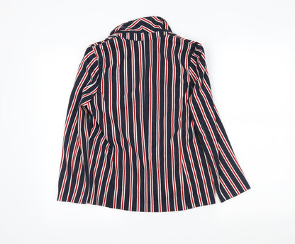 River Island Womens Blue Striped  Cardigan Jumper Size 8