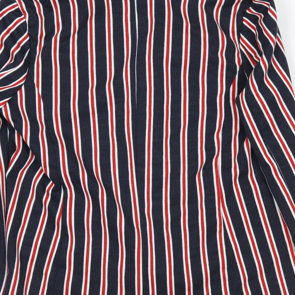 River Island Womens Blue Striped  Cardigan Jumper Size 8