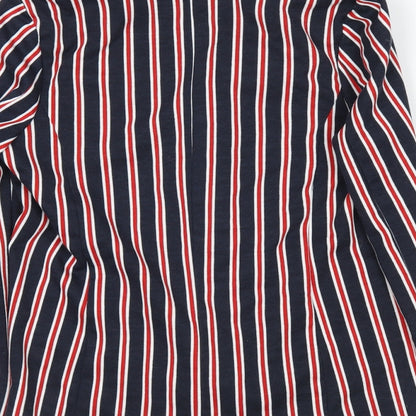 River Island Womens Blue Striped  Cardigan Jumper Size 8
