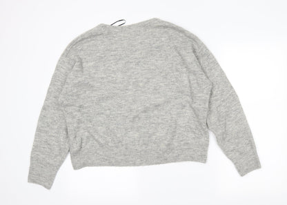 H&M Womens Grey   Pullover Jumper Size S
