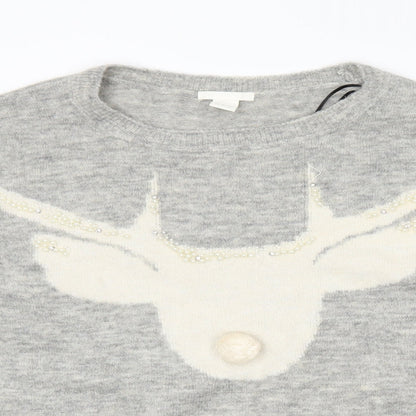H&M Womens Grey   Pullover Jumper Size S