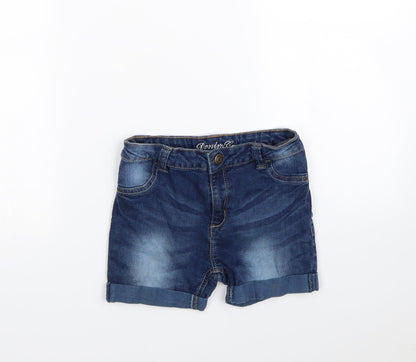 Denim & Co. Girls Blue   Cut-Off Shorts Size 9 Years