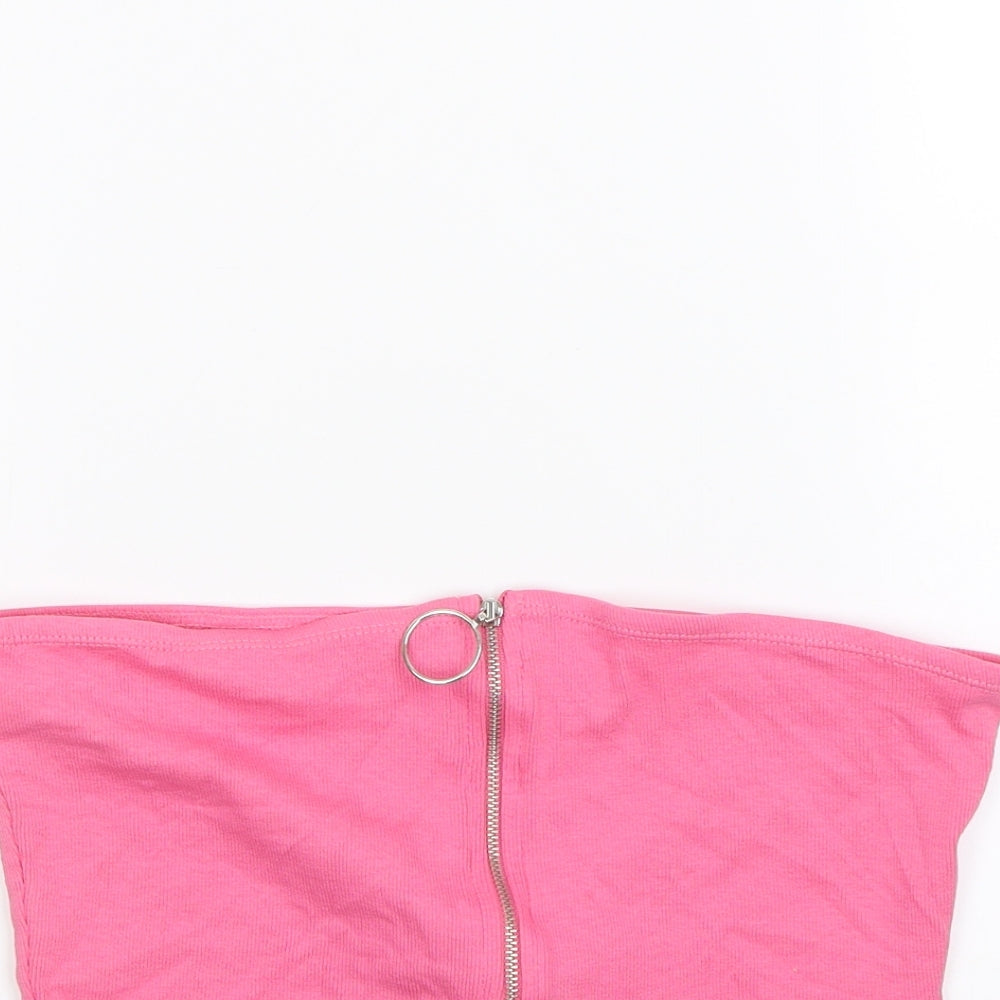 Select Womens Pink   Cropped Tank Size L