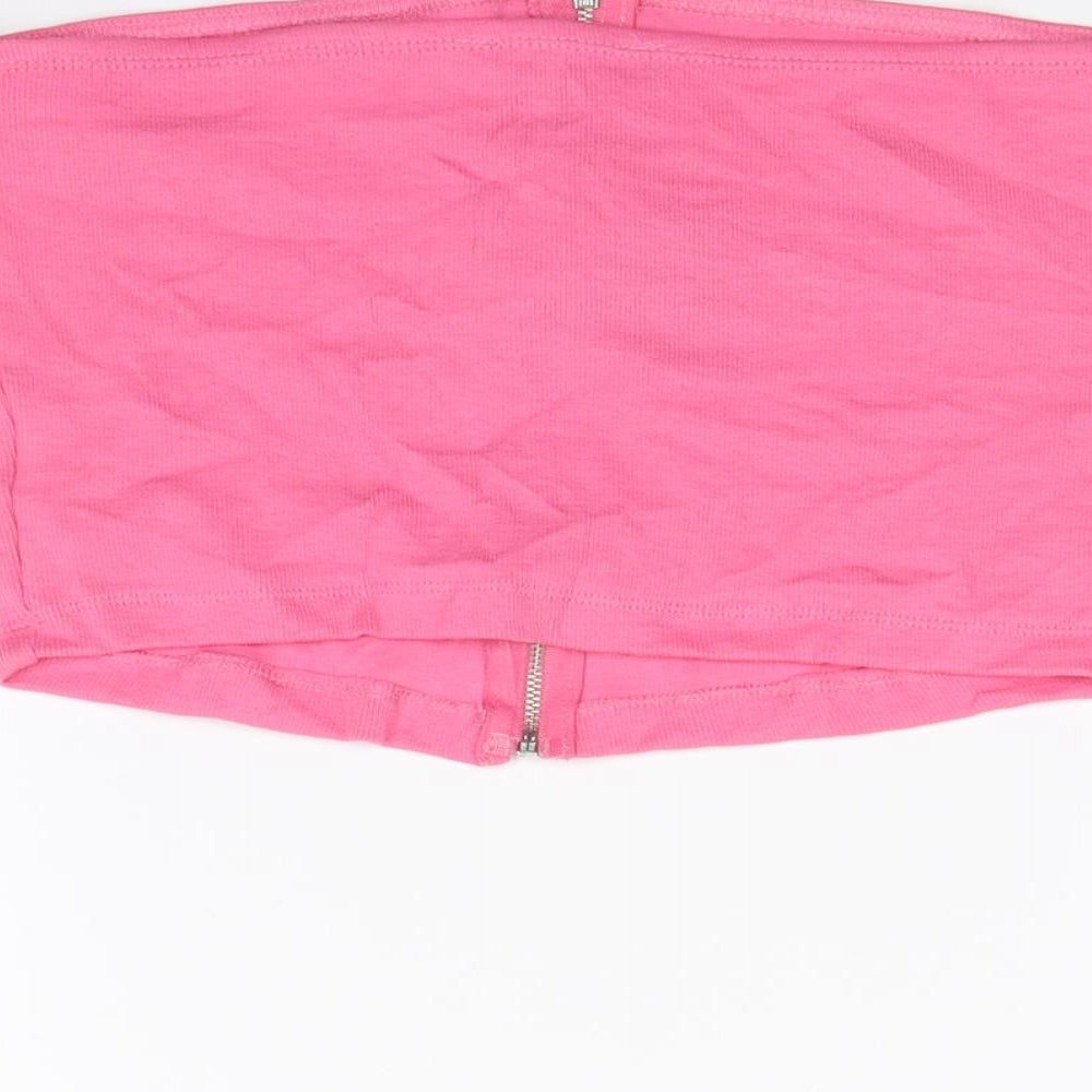 Select Womens Pink   Cropped Tank Size L