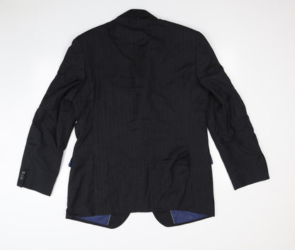 Mens UK Size L Preworn Regular Black Suit Jacket