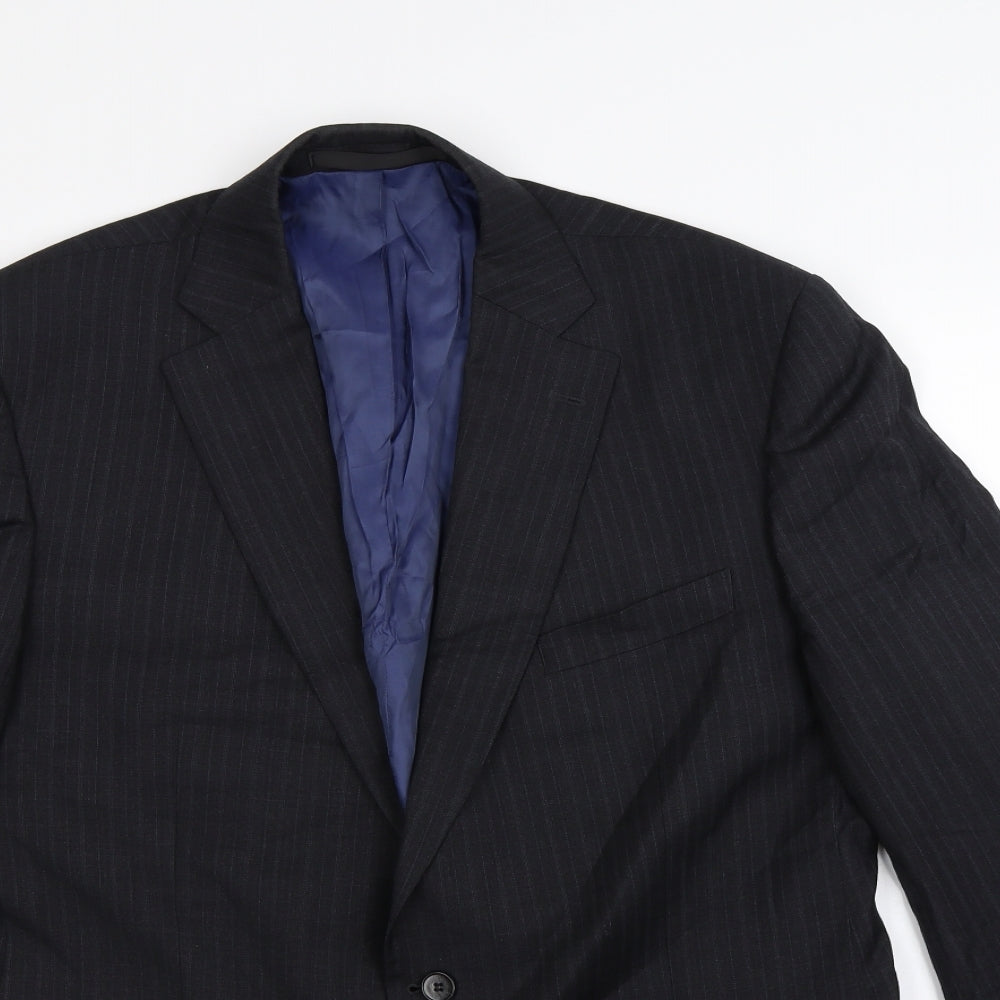 Mens UK Size L Preworn Regular Black Suit Jacket