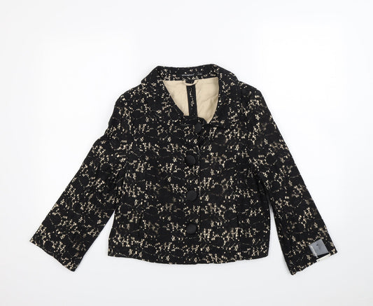 Atmosphere Womens Black Floral  Jacket Blazer Size 12