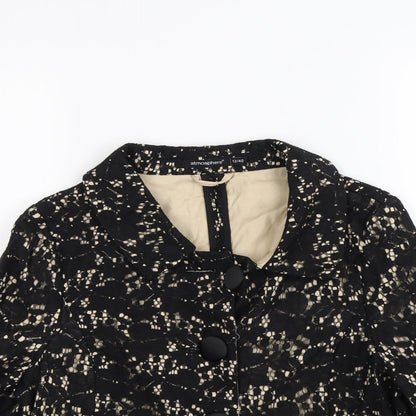 Atmosphere Womens Black Floral  Jacket Blazer Size 12