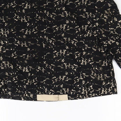 Atmosphere Womens Black Floral  Jacket Blazer Size 12