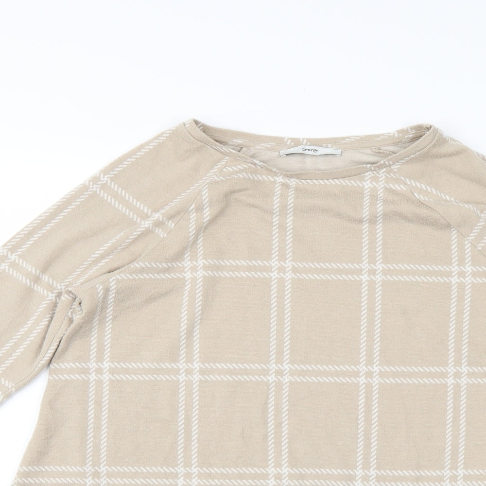 Womens UK Size 10 George Beige Tunic Blouse