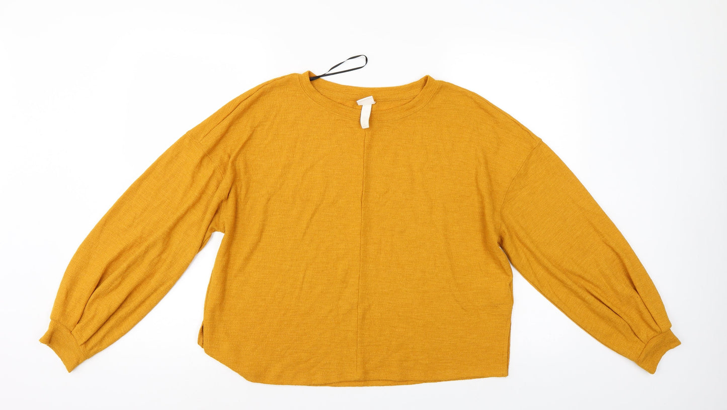 Womens UK Size S H&M Yellow Basic Blouse