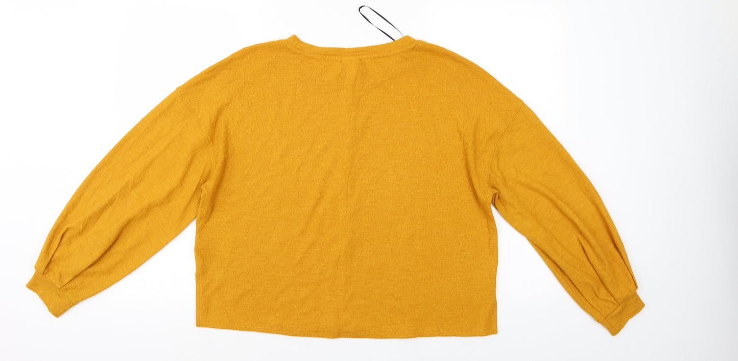 Womens UK Size S H&M Yellow Basic Blouse