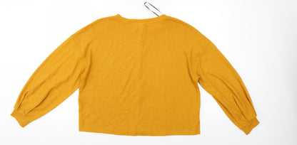 Womens UK Size S H&M Yellow Basic Blouse