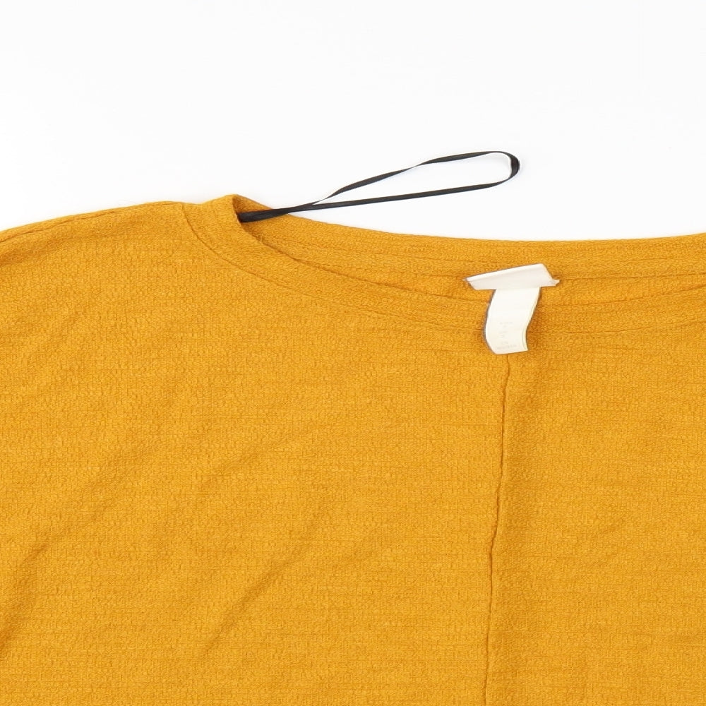 Womens UK Size S H&M Yellow Basic Blouse