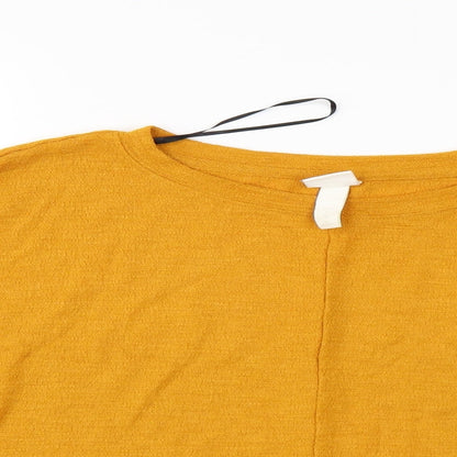 Womens UK Size S H&M Yellow Basic Blouse