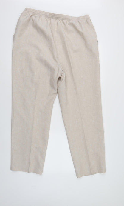Womens UK Size 18 Marks and Spencer Regular Fit  Ivory Trousers