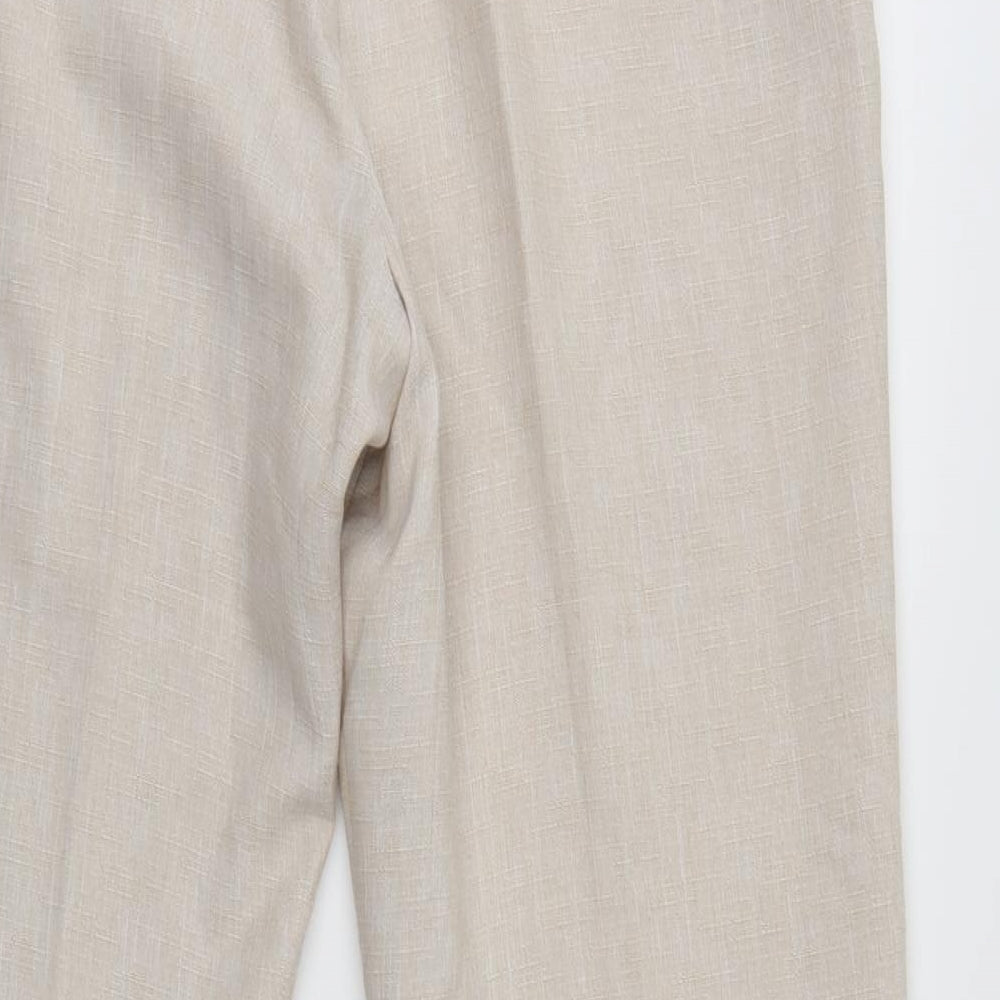 Womens UK Size 18 Marks and Spencer Regular Fit  Ivory Trousers