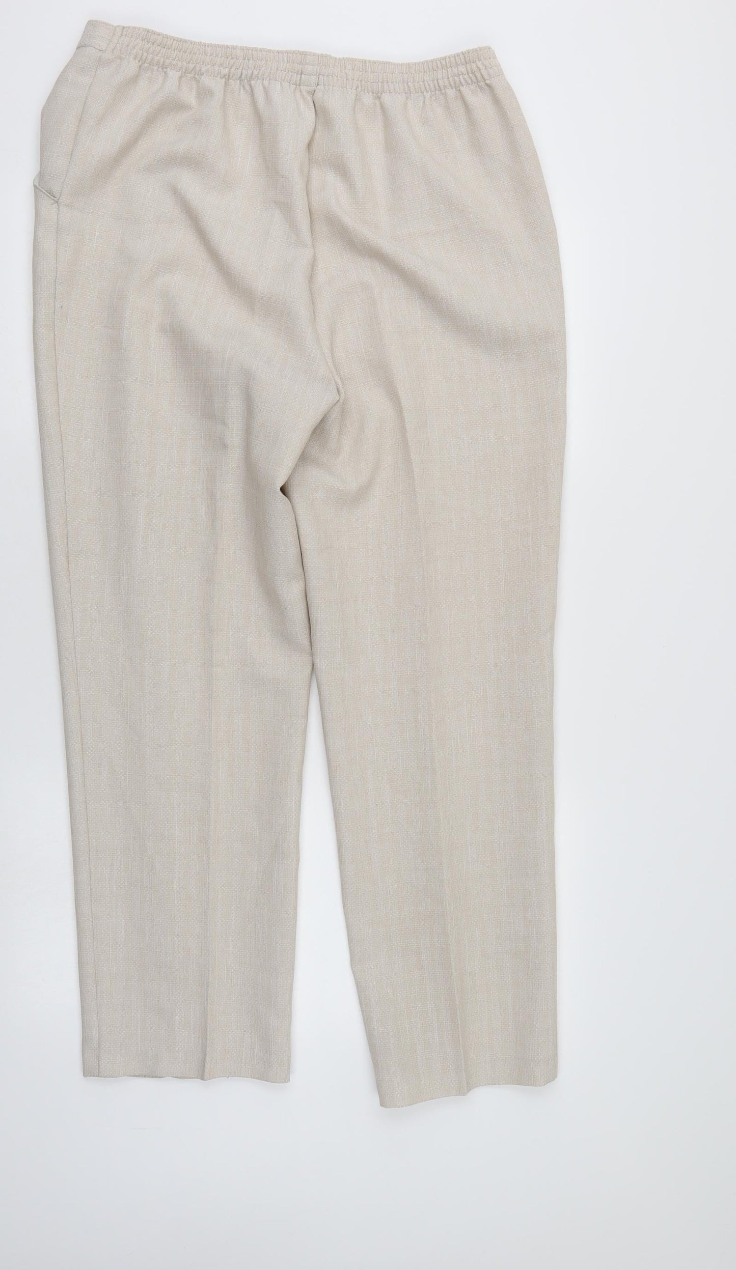 M&S Womens Ivory   Trousers  Size 14 L28 in