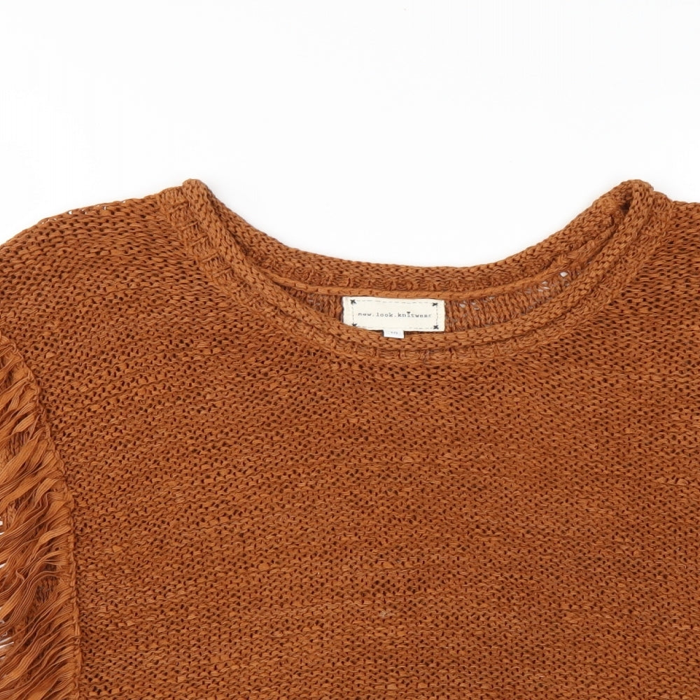 Womens UK Size 10 New Look Brown Basic Tank