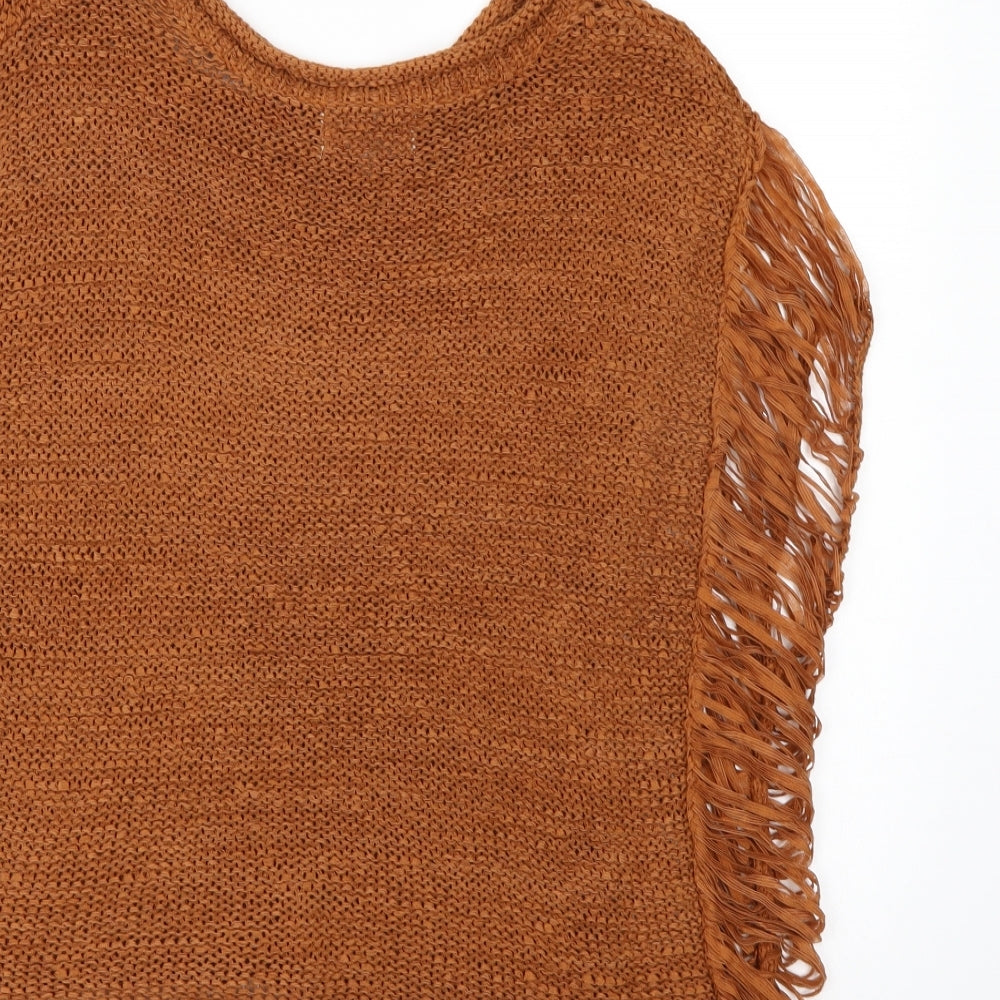 Womens UK Size 10 New Look Brown Basic Tank