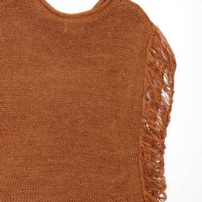 Womens UK Size 10 New Look Brown Basic Tank
