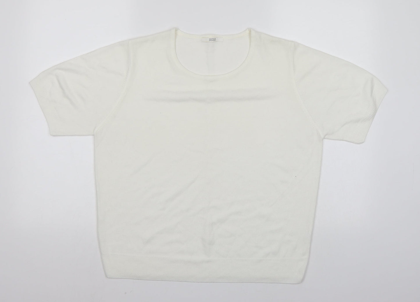 Marks and Spencer Womens White   Basic Blouse