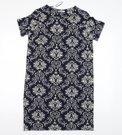 TU Womens Blue Floral  Pencil Dress  Size 10