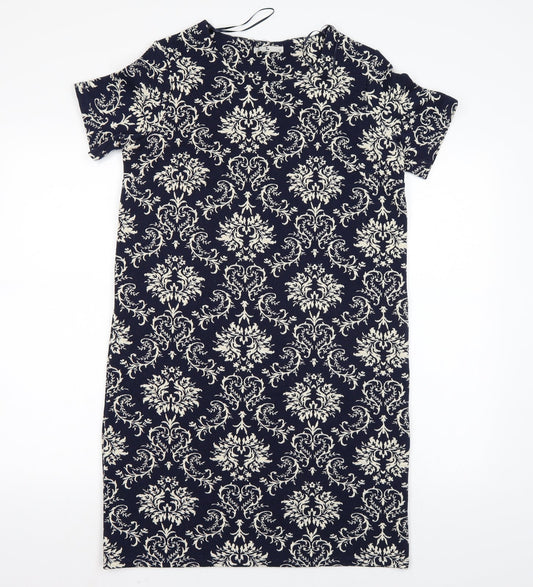 TU Womens Blue Floral  Pencil Dress  Size 10