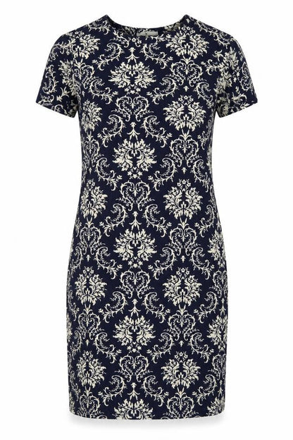 Tu Womens Blue Floral  Pencil Dress  Size 10