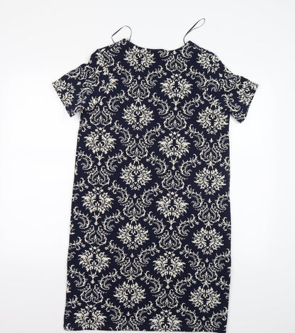 TU Womens Blue Floral  Pencil Dress  Size 10