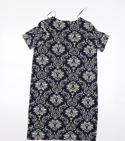 TU Womens Blue Floral  Pencil Dress  Size 10