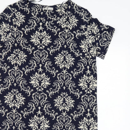 TU Womens Blue Floral  Pencil Dress  Size 10