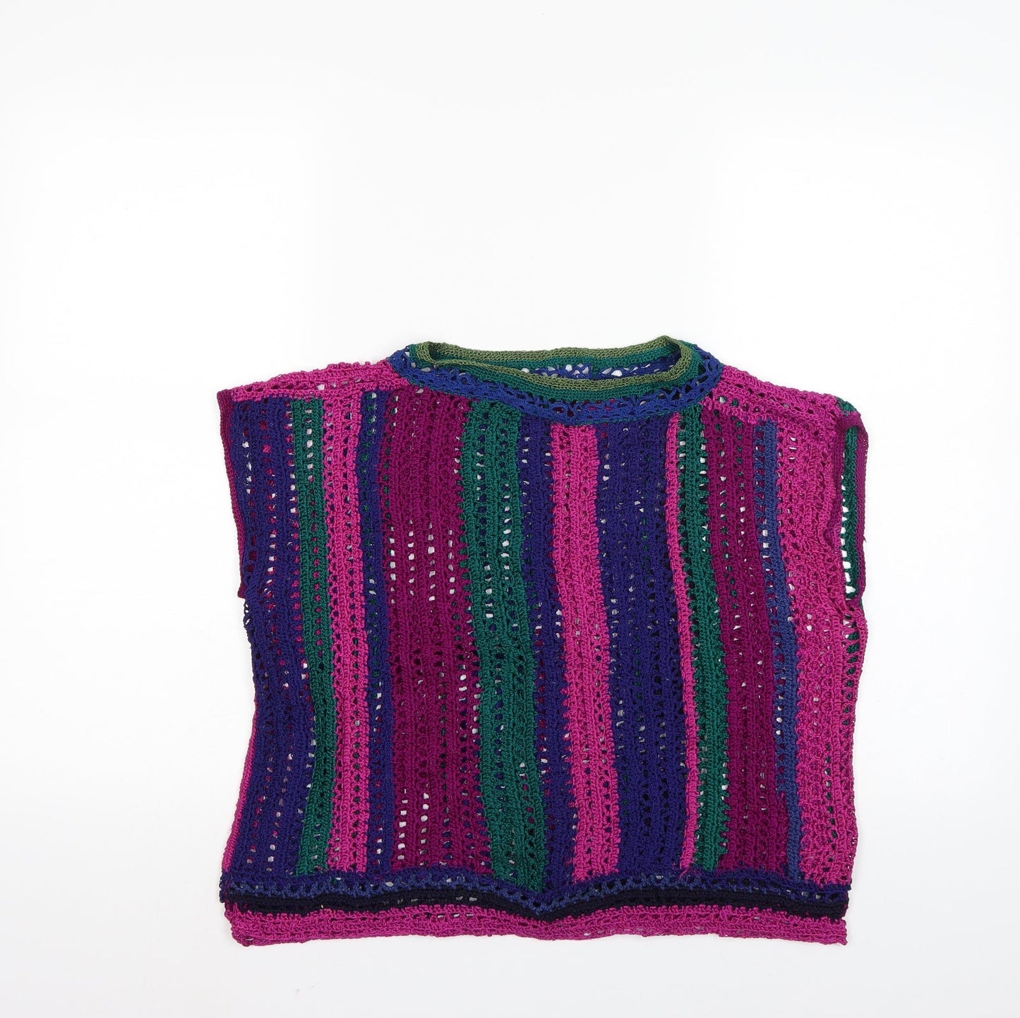 Womens UK Size  Preworn Multicoloured Basic Tank