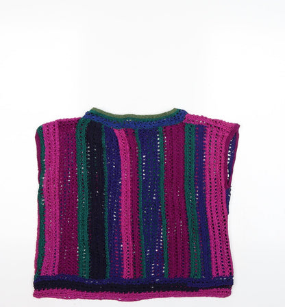 Womens UK Size  Preworn Multicoloured Basic Tank