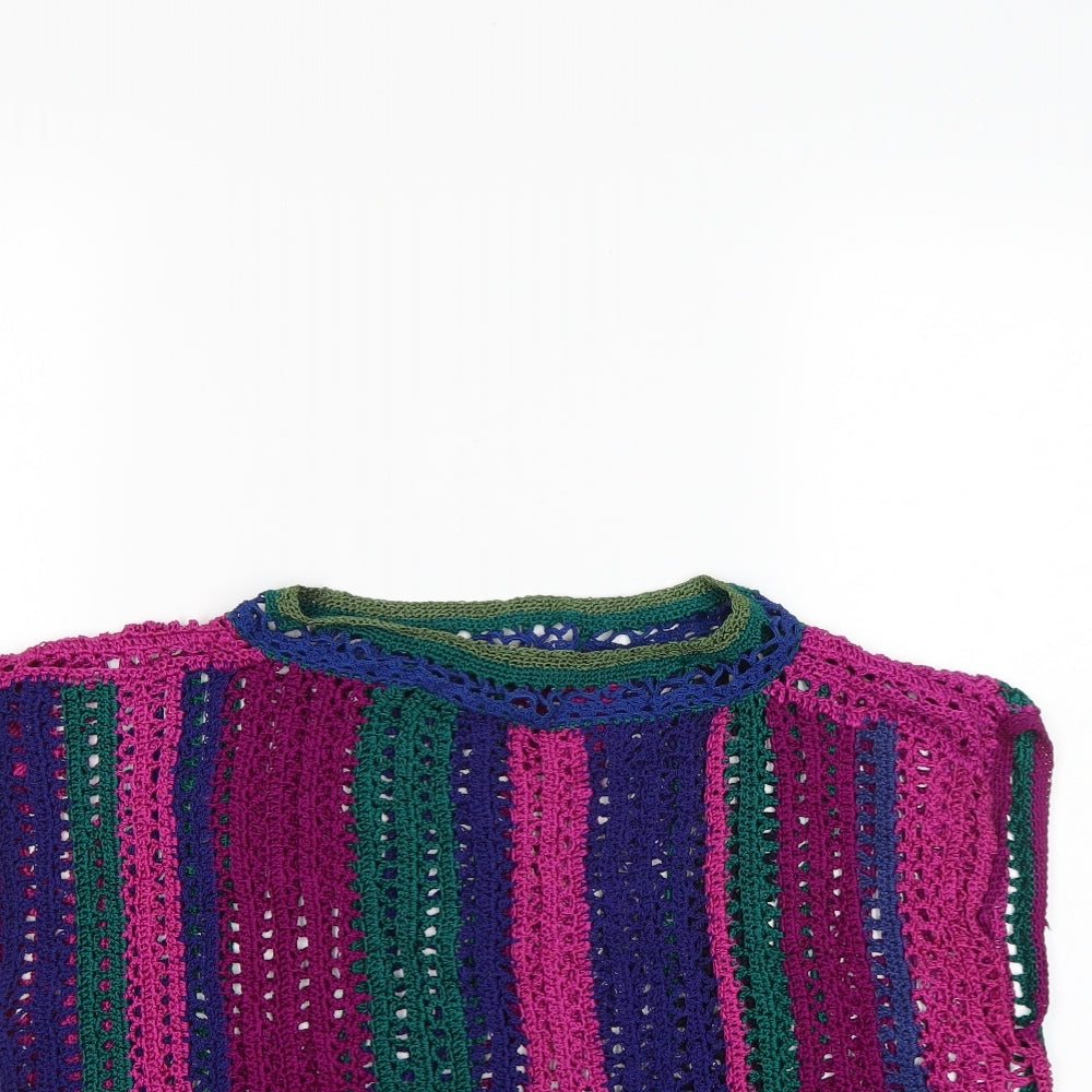Womens UK Size  Preworn Multicoloured Basic Tank