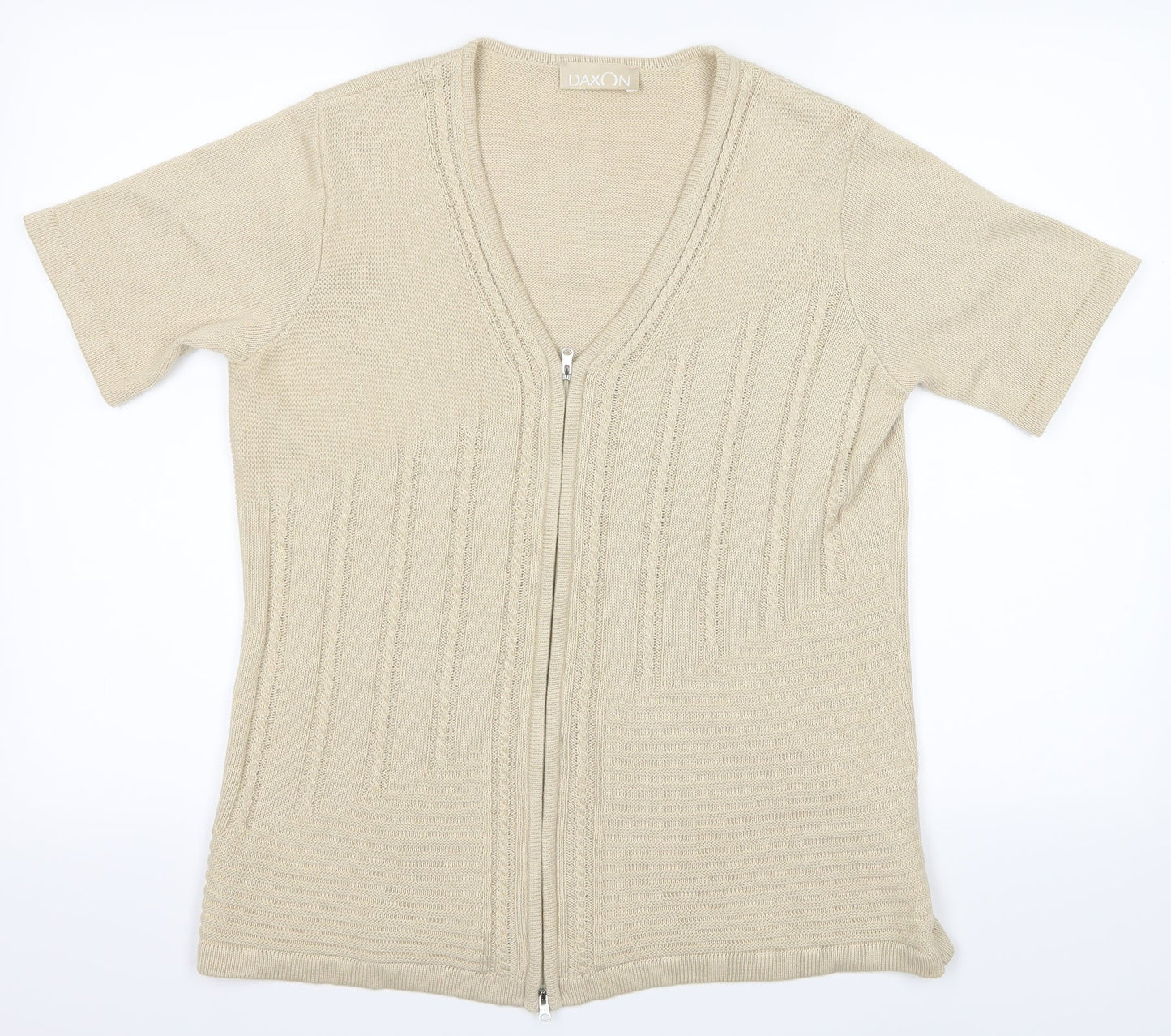 Daxon Womens Beige   Cardigan Jumper Size M