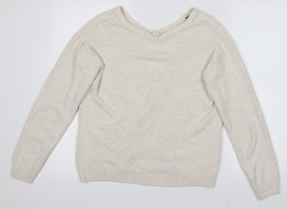 Dorothy Perkins Womens White   Pullover Jumper Size 12