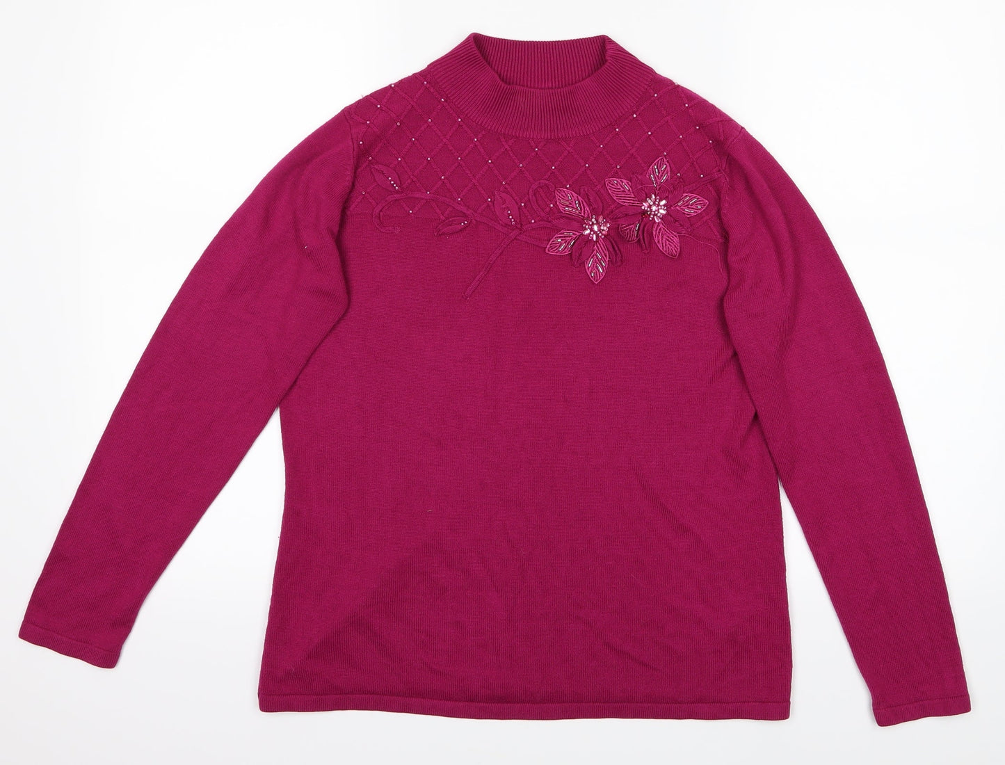 bm collection Womens Purple   Pullover Jumper Size S