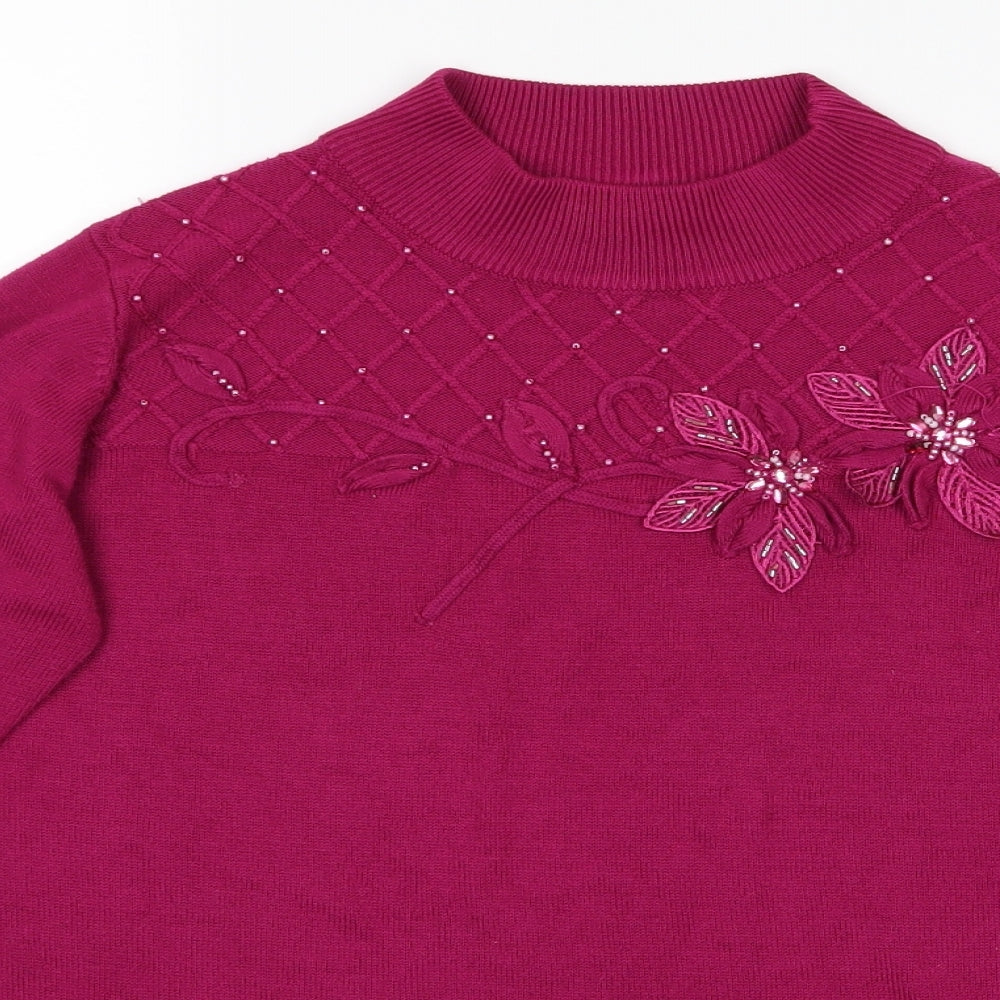 bm collection Womens Purple   Pullover Jumper Size S