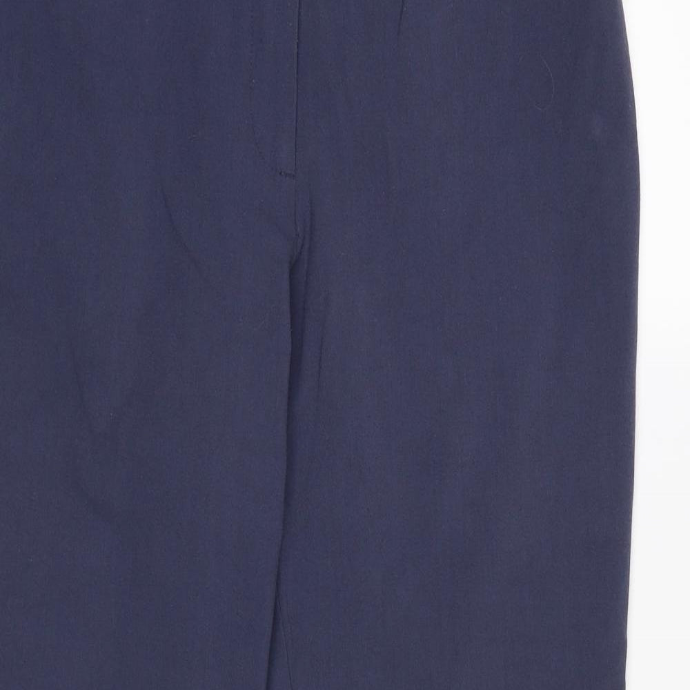 Womens UK Size 14 Marks and Spencer Regular Fit Dress Pants Blue Trousers